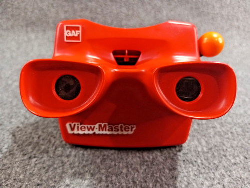Vintage GAF View Master Red Orange Handle+ Vintage 1983 Rainbow Brite Disc - Picture 6 of 10