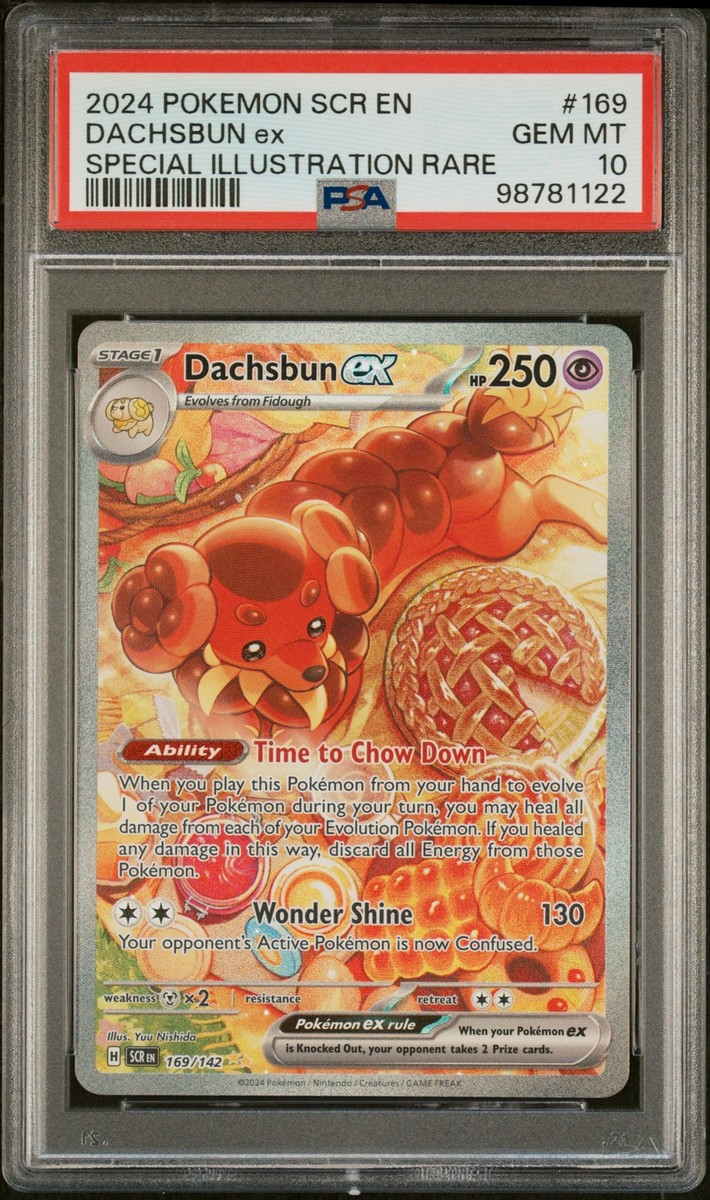 PSA 10 - POKEMON SCR EN-STELLAR CROWN 169 DACHSBUN EX | SIR PSA 10 - POKEMON SCR EN-STELLAR CROWN 169 DACHSBUN EX | SIR