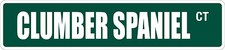  Aluminum Clumber Spaniel 4" x 18" Metal Novelty Street Sign SS 927