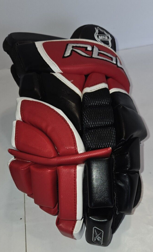 Reebok RBK HG5K 13” Ice Hockey Gloves Black White Red Hand Guards - Picture 4 of 10