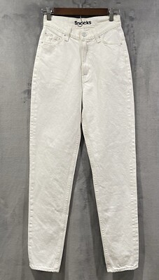 MOTHER Snacks High Waisted Twizzy Skimp Jeans in Sticky Rice Tapered Leg Size 25
