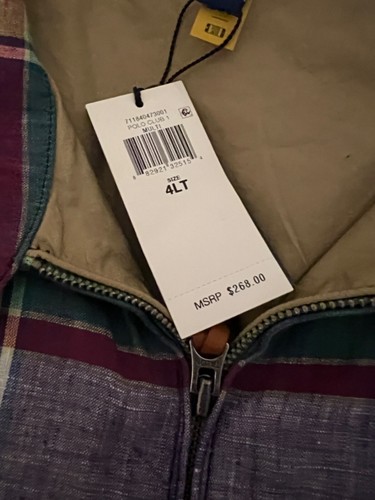 Polo Ralph Lauren MEN'S Plaid Harrington Jacket NWT 4XLT - Picture 3 of 9