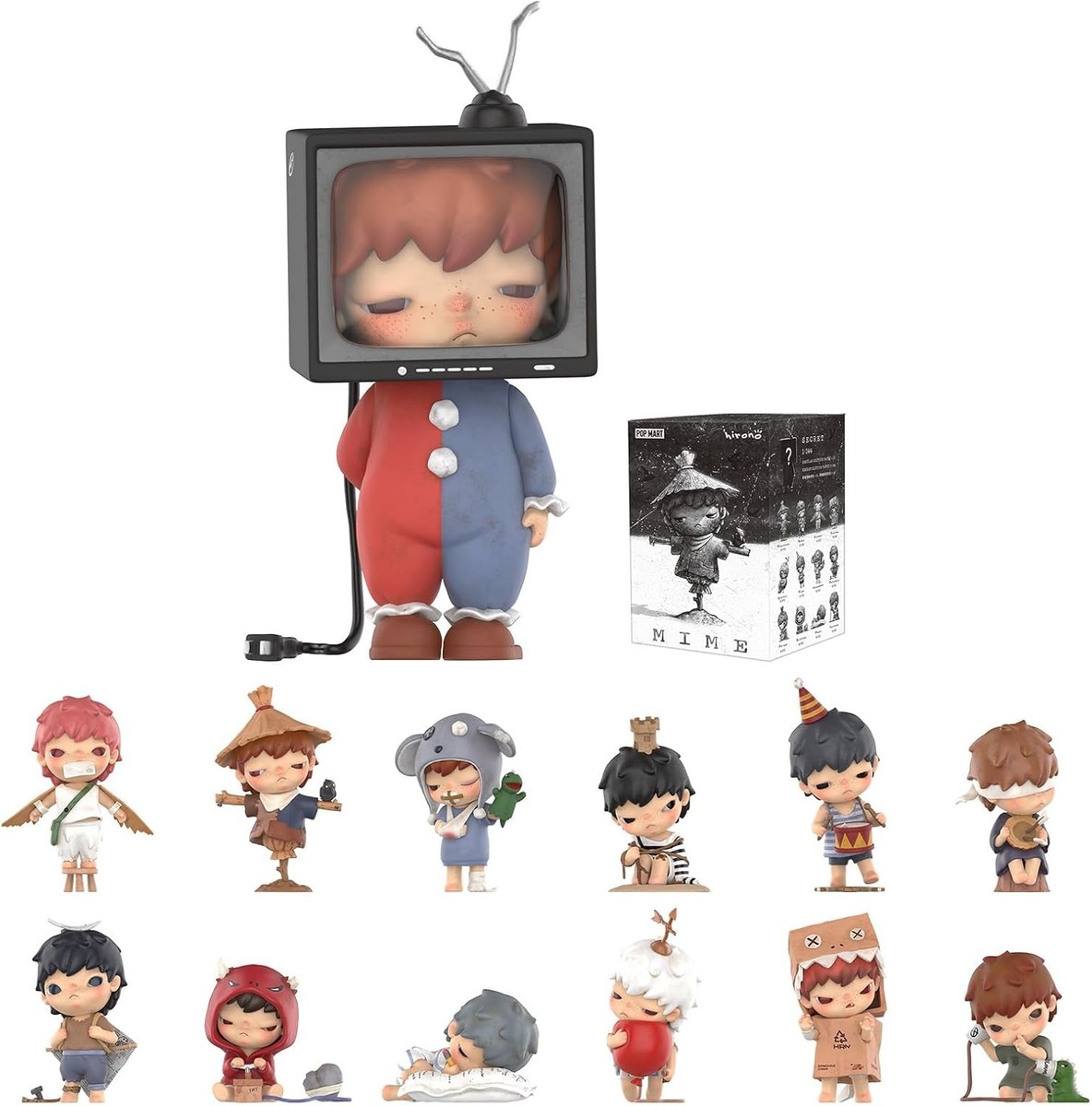 POP MART Hirono Mime Series Figures, Blind Box Single Box