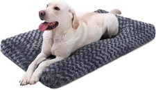 Washable Dog Bed Deluxe Plush Dog Crate Beds Comfy Kennel Pad Anti-Slip Pet