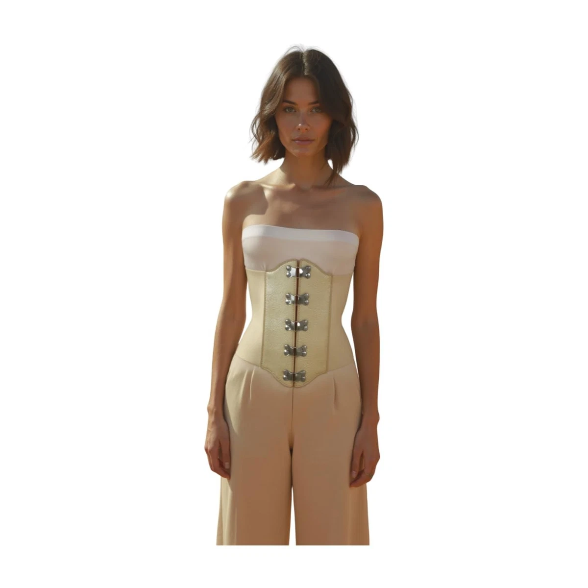 Ceinture corset large en cuir pour femme, serre-taille, sous