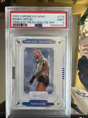 2023 Panini Chronicles Randy Orton Timeless Treasures Silver Holo /25 PSA 9