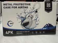 Shellbox Metal Protective Case for Airtag - 4 Pack