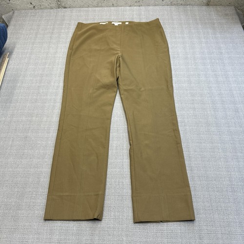 Vince Hose Damen XL braun italienischer Stoff Stretchhose Pull On Indie