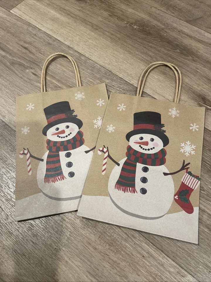 Gran Lote De 15 Bolsas De Papel Regalo Navidad, 10 (6.5x8.5x3.5) y 5 (5x6.5x2.5) Foto 3 de 4