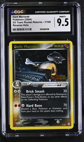 Pokemon Dark Marowak EX Team Rocket Returns 7/109 Reverse Holo CGC 9.5