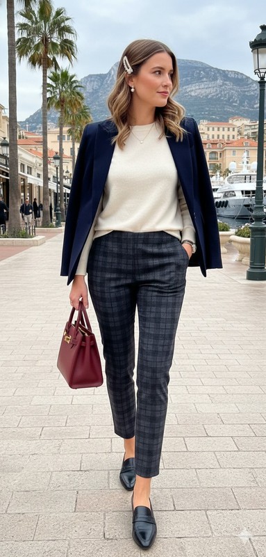 018. NWT Calvin Klein Tapered Plaid Ankle Pants - Size 8 - MSRP $89