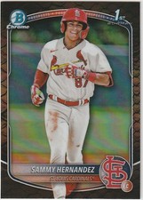 2025 Bowman #BCP-66 Sammy Hernandez Chrome Prospects Reptilian Refractor