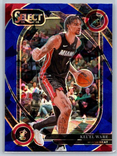 2024-25 Panini Select #273 Kel'el Ware Blue Cracked Ice Prizm
