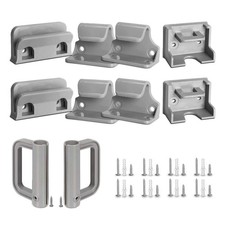 Grenfu Retractable Baby Gate Replacement Parts Kit Grey Pet Gate Full Set Wall