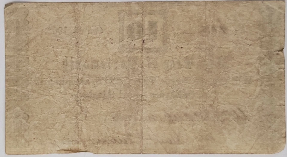 Civil War Confederate 1862 10 Cents Note The City Of Portsmouth Virginia Money - Image 2 of 2