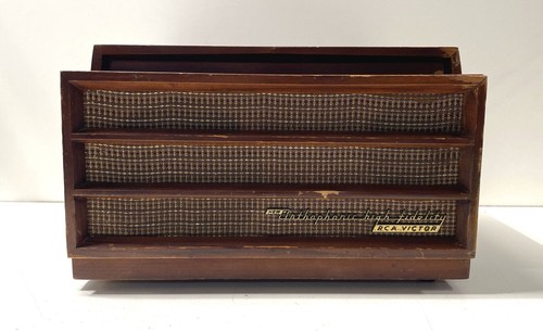 RCA Drewniany ortofoniczny gramofon rurowy High Fidelity