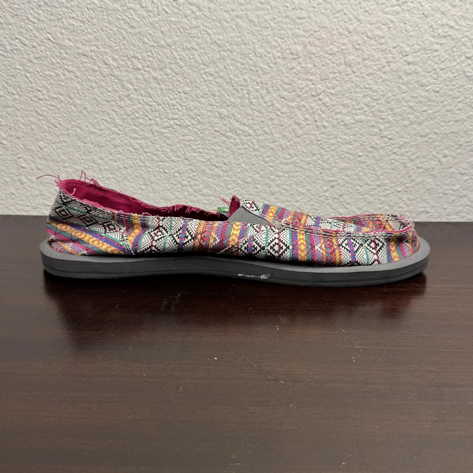 Zapatos Sanuk Sidewalk Surfer para mujer talla 11 multicolor azteca mocasines sin cordones Foto 3 de 4