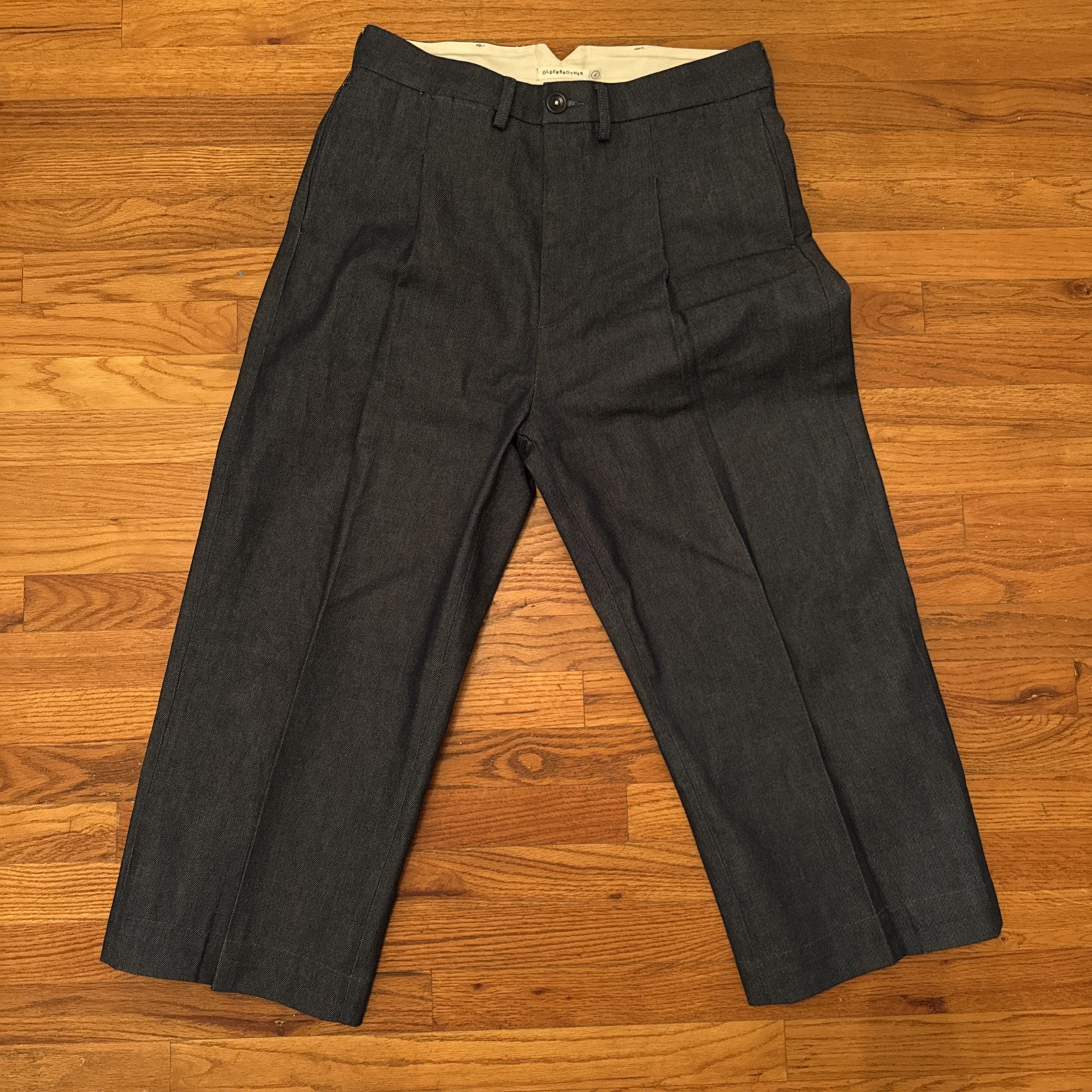 Older Brother Denim Wide Pleated Trousers Size XL 34x28