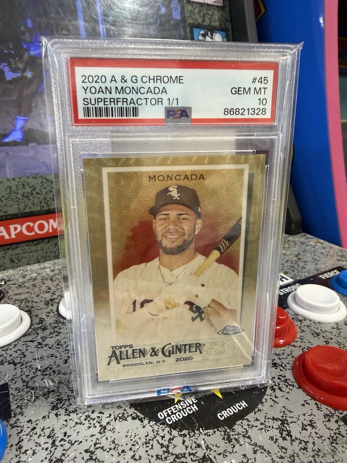 2020 Topps Chrome Allen & Ginter Yoan Moncada #45 Superfractor 1/1 PSA 10 GEM MT view 9