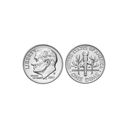 2017 D Dime Roosevelt 10C Uncirculated Coin From Roll BU Free Shipping