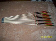 10 used vintage  wood field arrows ( 29 1/2" long)