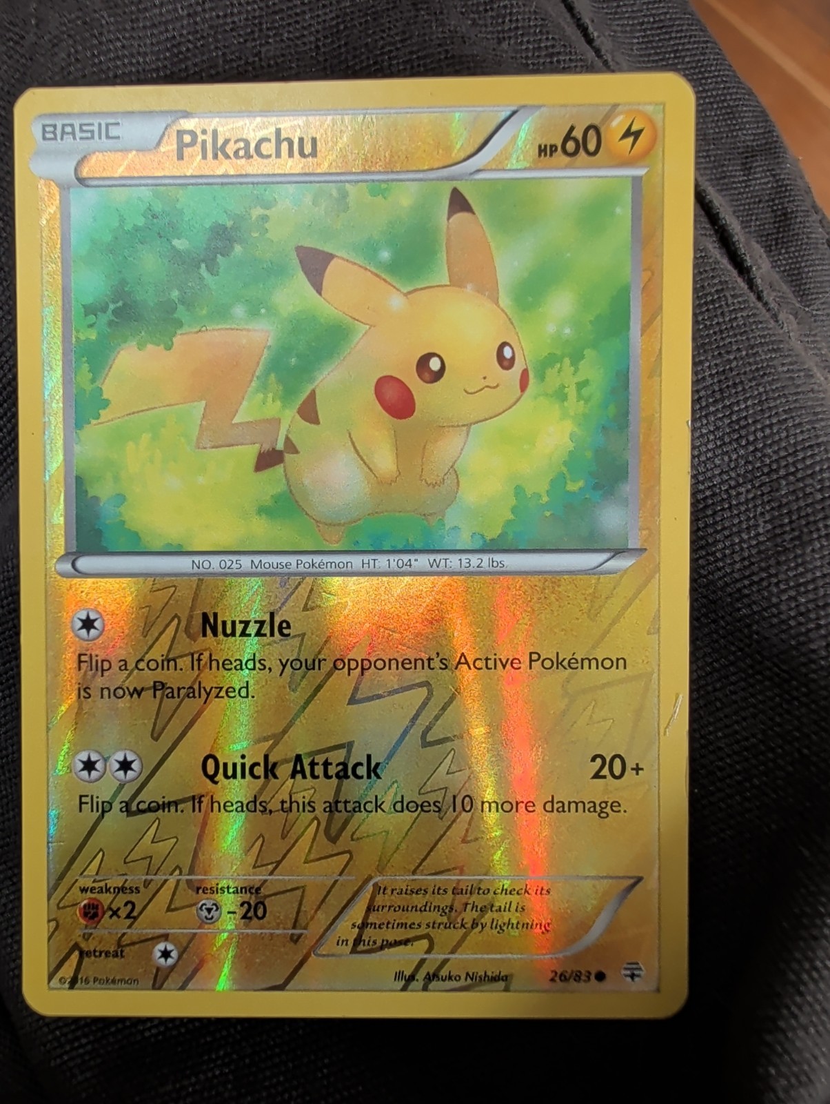 Pikachu Nuzzle 26/83 Generations Promo Reverse Holo