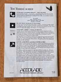 The Third Courier Accolade Commodore Amiga Big Box Game Complete Decoder CIB