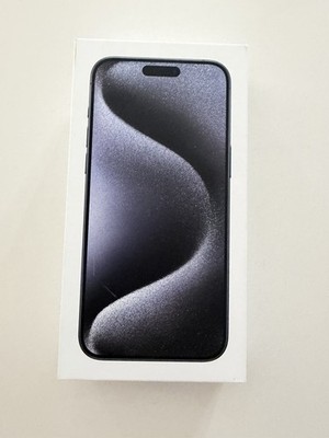 iPhone 15 Pro Max Retail Box ONLY with USB-C headphone cable blue as pictured