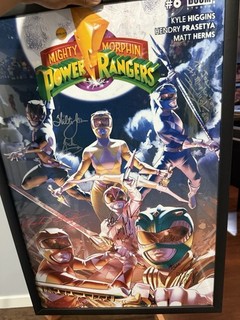 Huge Poster Signed By Mighty Morphin Power Rangers Jason David Frank 20x30