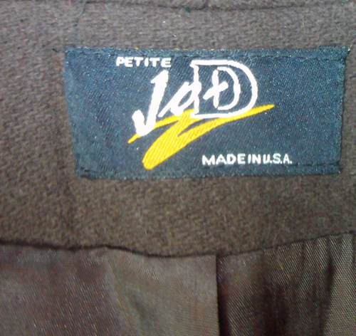 Cappotto donna lungo marrone vintage Jad bottoni davanti pelliccia sintetica collo lana taglia 8P - Foto 4 di 17