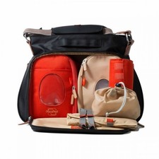 PacaPod Portland Baby Changing Bag + Feeder Pod, Changer Pod & Mat - Black, New