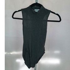 Gray Sleeveless Top Bodysuit Size XXS