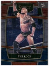 Buy 2022 Panini Select WWE - Concourse The Rock #20 Red & Blue
