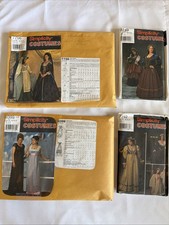 Simplicity Costume Sewing Patterns 7756 8192 8249 8399 Renaissance Medieval