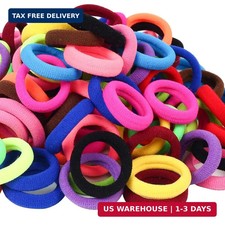 QRTVI Baby Hair Ties, Cotton Toddler Hair Ties for Girls and Kids, Multicolor Sm