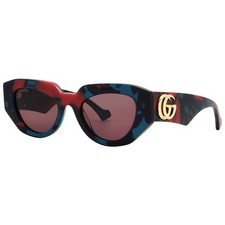 Gucci Purple Geometric Ladies Sunglasses GG1421S 003 51 GG1421S 003 51
