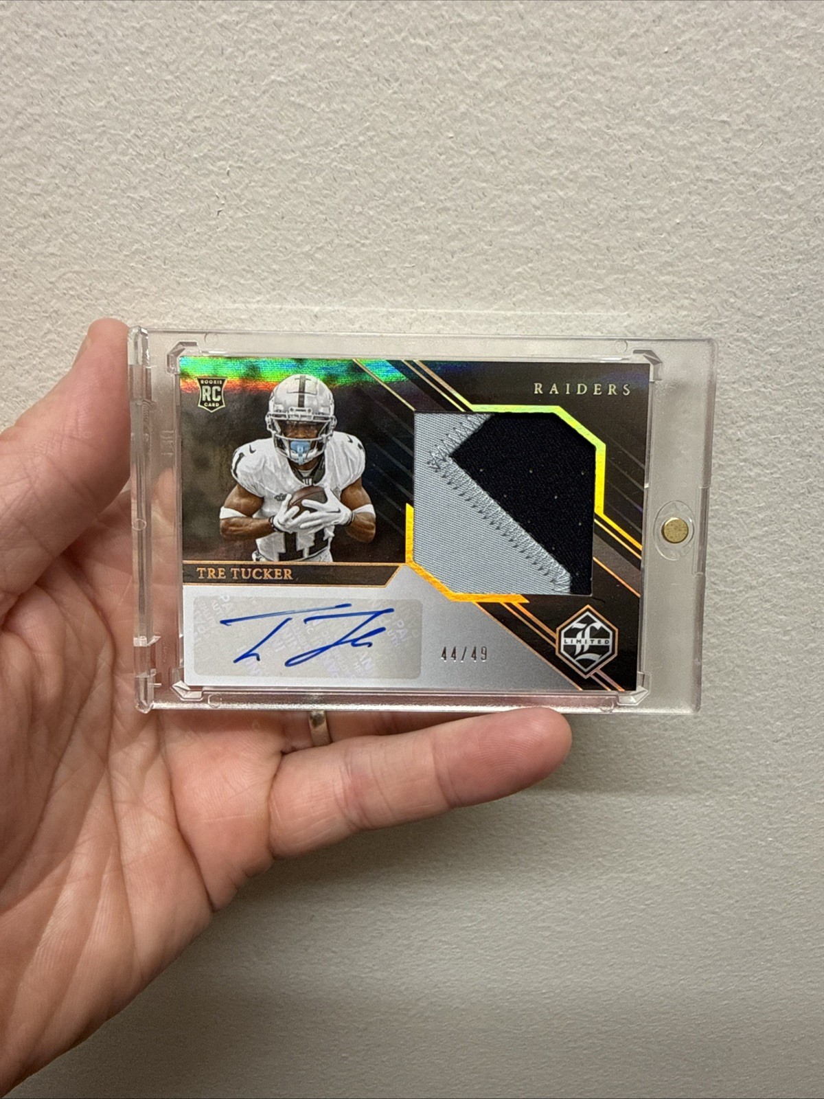 Tre Tucker Panini Limited #179 Patch Autograph