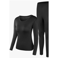 Thermal Underwear Women Ultra-Soft Long Johns Set Base Layer Skiing Top  Bottom
