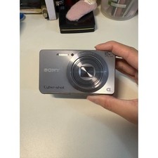 Sony Cybershot DSC W690 16.1MP Digital Camera 10x Zoom Camera silver works great