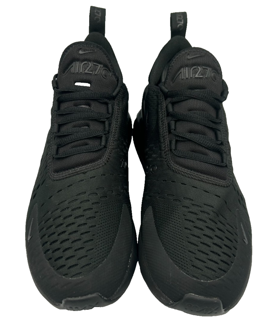 Nike Women's Air Max 270 Triple Black Lace Up Athletic Shoes Size