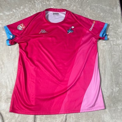Kappa San Diego Legion MLR Rugby Jersey Mens 4XL Pink Blue Short Sleeve Shirt