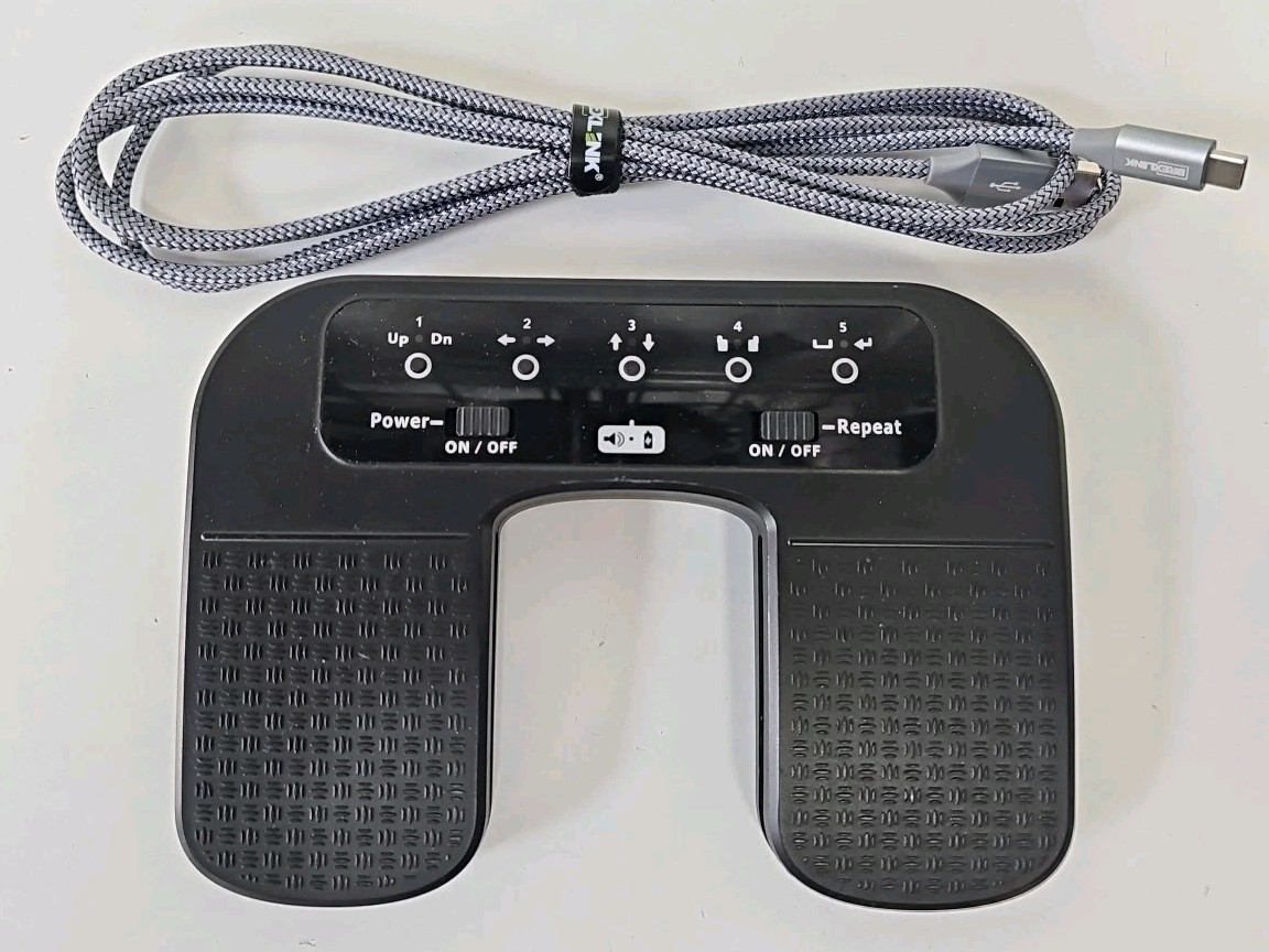 Bluetooth Page Turner Pedal for Tablets Smartphones Rechargeable Anti-Skid Pad