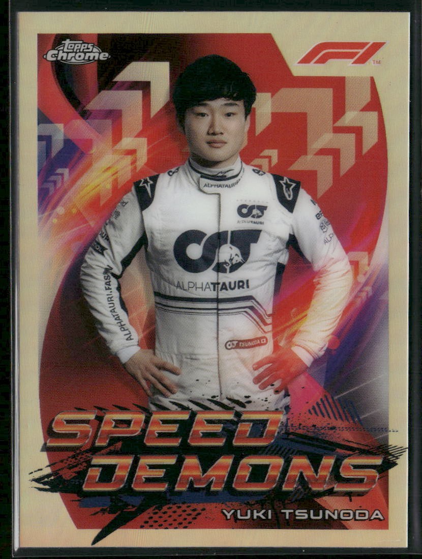 2022 Topps Chrome Formula 1 #SD-YT Yuki Tsunoda Speed Demons