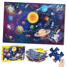 Jumbo Floor Puzzle for Kids Ages 4-6, 48 Piece Large Jigsaw Solar System