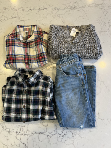 Boys 4T GAP/Old Navy Set Lot of 4 Toddler Boy Button Down Shirts and Jeans *READ