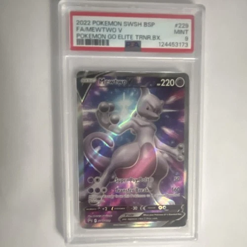 MEWTWO Pokémon Mewtwo V SWSH229 Sword & Shield Promo Full Art Holo PSA 9 MINT