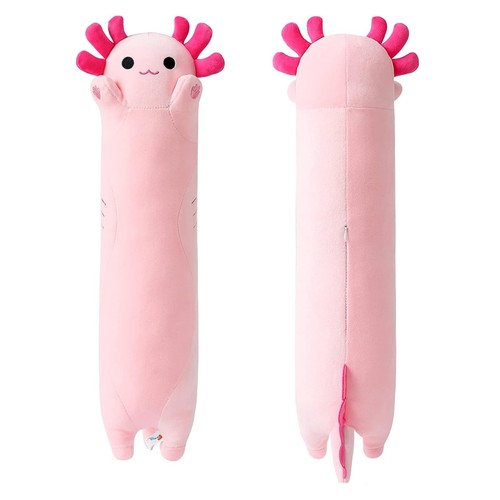 Pink Long Axolotl Plush Pillow Toy Cute Axolotl Stuffed Animal for Girls and ...