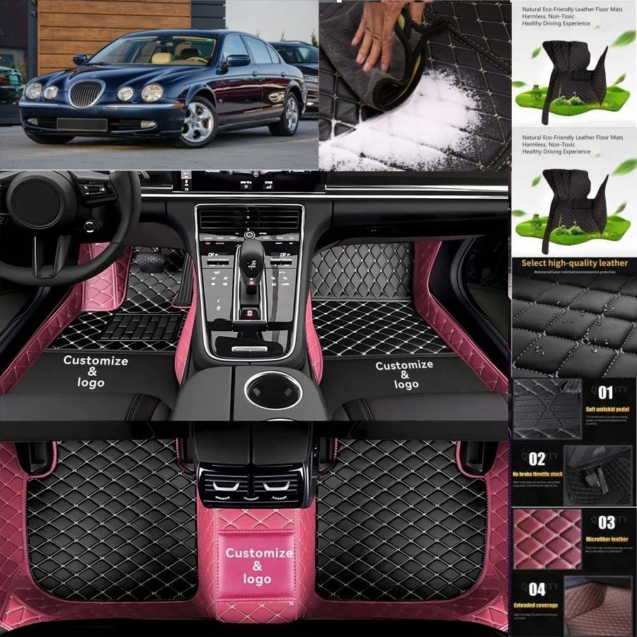 For Jaguar S-Type Car Floor Mats Custom Luxury Waterproof Auto Liners Carpets Foto 3 de 4