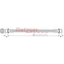 Metzger Bremsschlauch hinten links für Citroen C1 Peugeot 108 Toyota Aygo