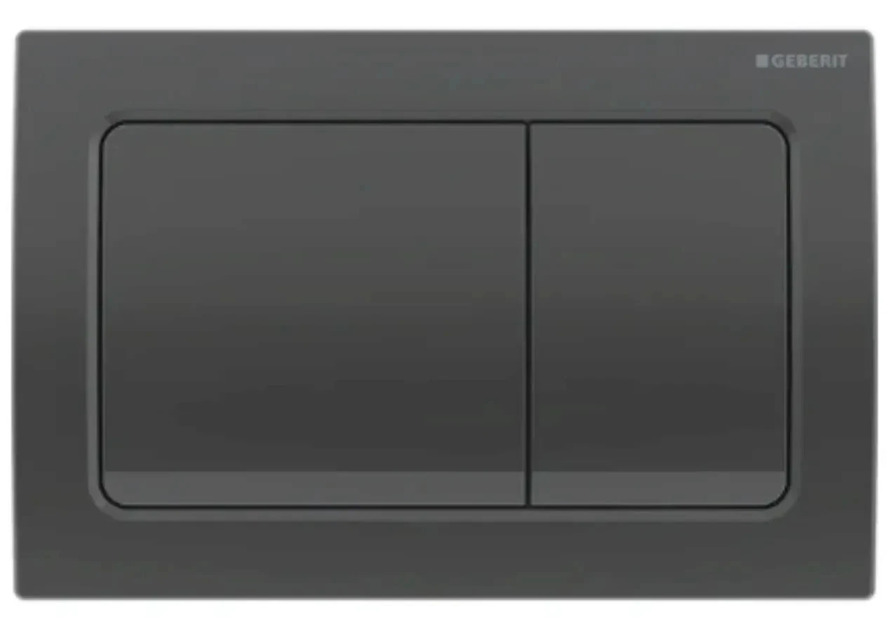 Alpha30BC Geberit flush plate Black Chrome